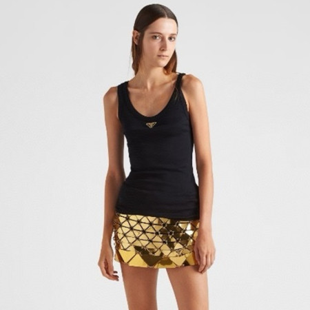 프라다 여성 라운드 나시 - Prada Womens Round Tshirt - prc6879x