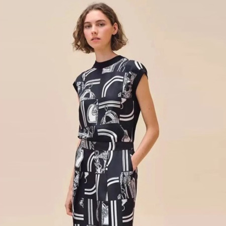 에르메스 여성 크루넥 반팔티 - Hermes Womens Round Tshirt - hec6906x