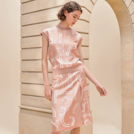 에르메스 여성 크루넥 반팔티 - Hermes Womens Round Tshirt - hec6907x