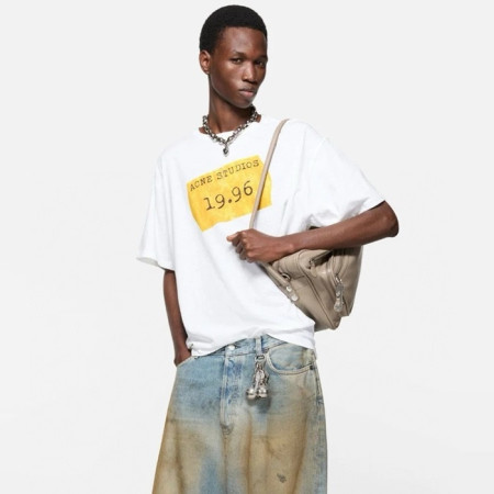 아크네 남성 크루넥 반팔티 - Acne Mens Round Tshirt - anc6956x