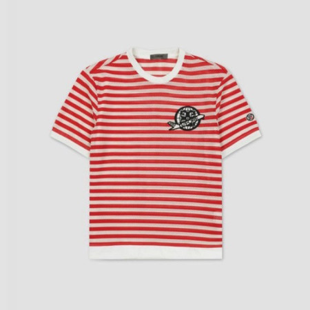 [G/FORE] 지포어 남성 메쉬 스트립 라운드 티셔츠 - gol1697x