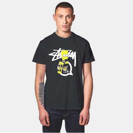 [당일배송] 스터시 남/녀 심슨 콜라보 반팔티 - dd1000x