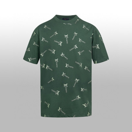 루이비통 남성 라운드 반팔 티셔츠 - Louis vuitton Mens Round Tshirt - lvc7005x