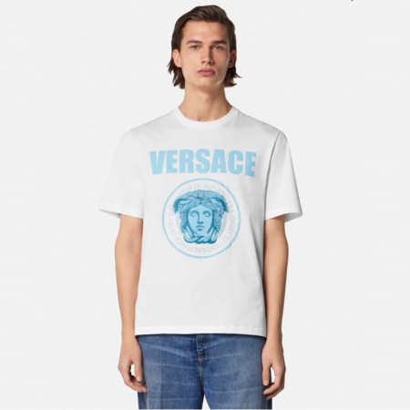 베르사체 남성 반팔 티셔츠 - Versace Mens Round Tshirts - vec7014x