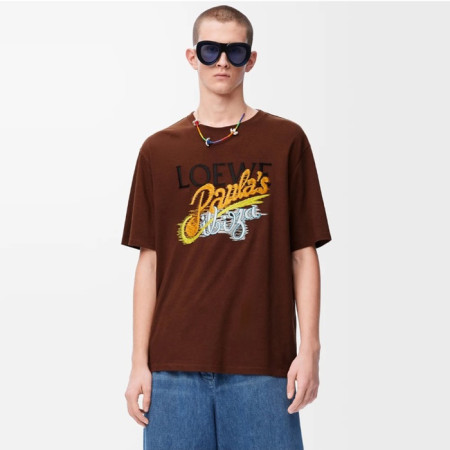 로에베 남성 라운드 반팔티 - Loewe Mens Round Tshirt - loc7078x