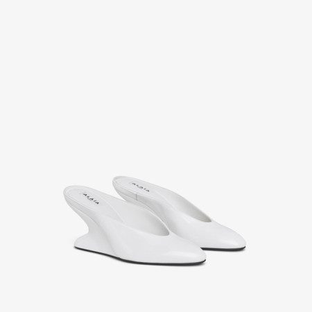 알라이아 여성 Curve 웨지 뮬 - Alaia Womens Curve Wedge Mules - als5998x