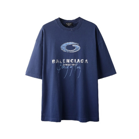 발렌시아가 남성 라운드 반팔 티셔츠 - Balenciaga Mens Round Tshirt - bac7158x