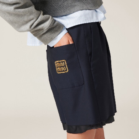 미우미우 남성 네이비 반바지 - Miumiu Mens Navy Half-pants - mic7186x