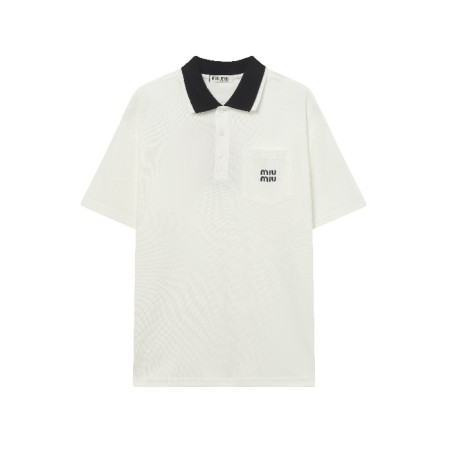 미우미우 남성 폴로 반팔 티셔츠 - Miumiu Mens Polo Tshirt - mic7217x