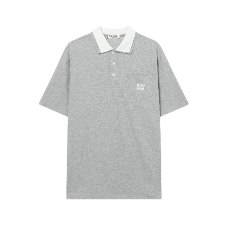 미우미우 남성 폴로 반팔 티셔츠 - Miumiu Mens Polo Tshirt - mic7218x