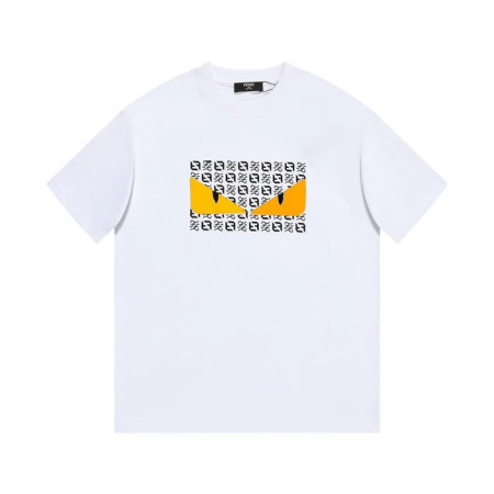 펜디 남성 라운드 반팔 티셔츠 - Fendi Mens Round Tshirt - fec7225x