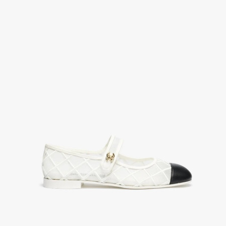 샤넬 여성 메시 메리제인 슈즈 - Chanel Womens Maryjane Flat Shoes - chs6079x
