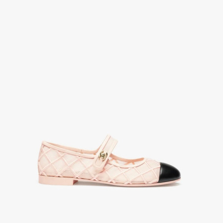 샤넬 여성 메시 메리제인 슈즈 - Chanel Womens Maryjane Flat Shoes - chs6080x