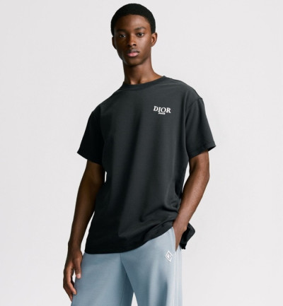 디올 남성 라운드 반팔 티셔츠 - Dior Mens Round Tshirt - dic7247x
