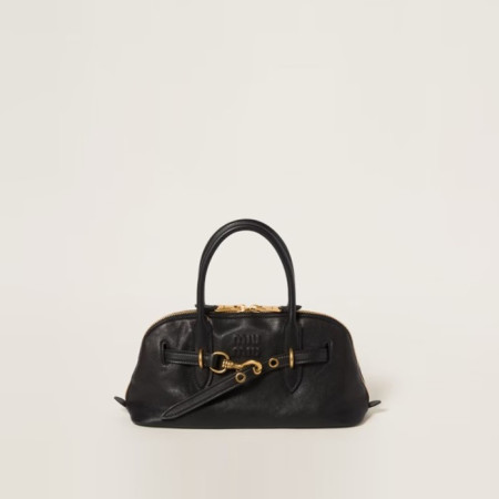 [당일배송] 미우미우 여성 아방뛰르 나파 가죽 탑 핸들백 - dd1032x