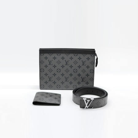 [당일배송] 루이비통 남성 포쉐트 클러치+지갑+벨트 3종 세트 - dd1061x