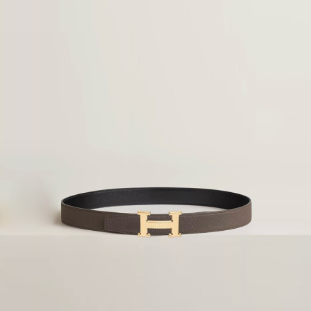 에르메스 남성 H Striee 버클 리버서블 벨트 - Hermes Mens H Striee Buckle Reversible Belt - bel235x