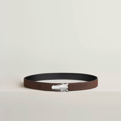 에르메스 남성 데스트리에 버클 리버서블 벨트 - Hermes Mens Destrier Buckle Reversible Belt - bel245x