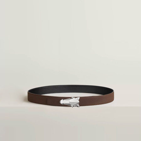 에르메스 남성 데스트리에 버클 리버서블 벨트 - Hermes Mens Destrier Buckle Reversible Belt - bel245x
