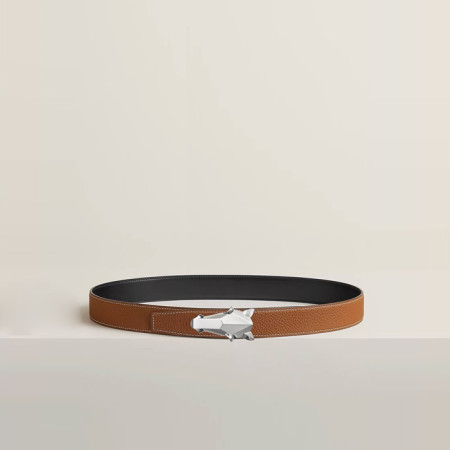 에르메스 남성 데스트리에 버클 리버서블 벨트 - Hermes Mens Destrier Buckle Reversible Belt - bel246x