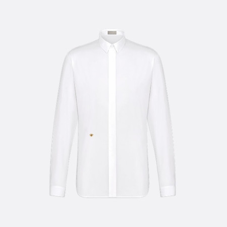 디올 남성 골드 꿀벌 자수 셔츠 - Dior Mens Gold Bee Embroidered Shirt - dic7342x