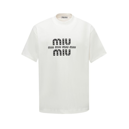 미우미우 남성 라운드 반팔 티셔츠 - Miumiu Mens Round Tshirt - mic7367x