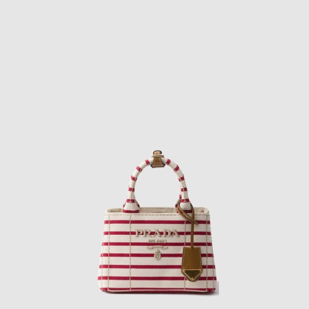 프라다 여성 스트라이프 코튼 캔버스 미니백 1BA038 - Prada Womens Striped Cotton Canvas Mini Bag - prb5953x