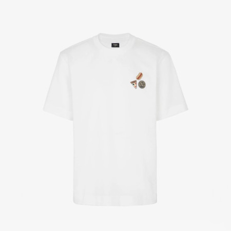 펜디 남성 라운드 반팔 티셔츠 - Fendi Mens Round Tshirt - fec7432x