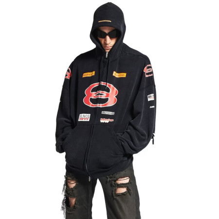 발렌시아가 남/녀 집업 후드티 - Balenciaga Unisex Zip-up Hoodie - bac7459x