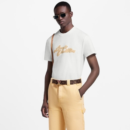 루이비통 남성 라운드 반팔 티셔츠 - Louis vuitton Mens Round Tshirt - lvc7483x