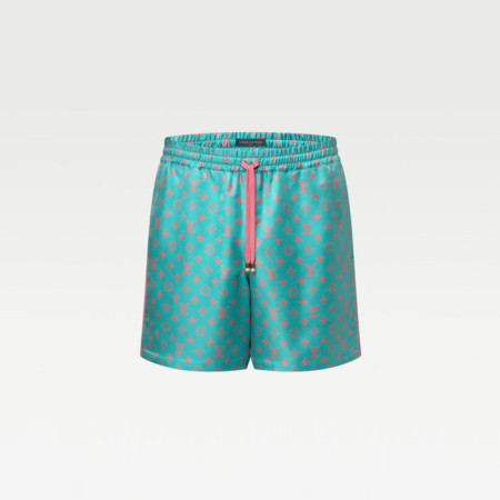 루이비통 남성 모노그램 실크 쇼츠 - Louis vuitton Mens Monogram Silk Shorts - lvc7541x