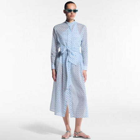 루이비통 여성 3D 모노그램 셔츠 드레스 - Louis vuitton Womens 3D Monogram Shirt Dress - lvc7536x