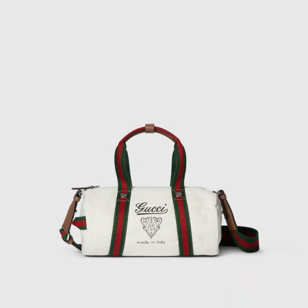 구찌 남성 스몰 프린트 캔버스 더플백 - Gucci Mens Small Print Canvas Duffle Bag - gub5984x