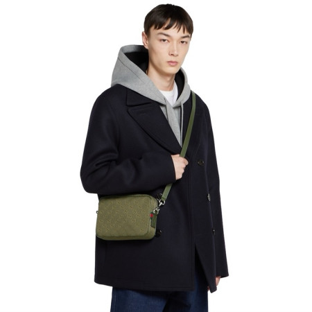구찌 남성 GG 캔버스 스몰 크로스백 - Gucci Mens GG Canvas Small Crossbody Bag - gub6015x