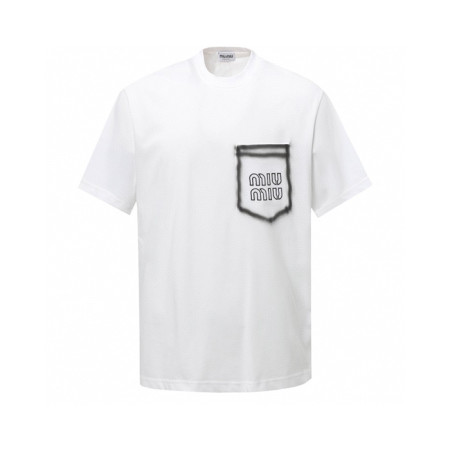 미우미우 남성 라운드 반팔 티셔츠 - Miumiu Mens Round Tshirt - mic7562x