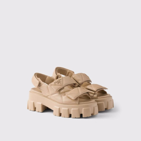 프라다 여성 모놀리스 나파 가죽 샌들 - Prada Womens Monolith Napa Leather Sandals - prs6257x