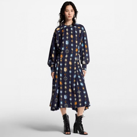 루이비통 여성 롱 슬리브트 네크리스 드레스 - Louis vuitton Womens Long Sleeved Necklace Dress - lvc7708x