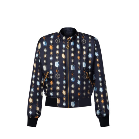 루이비통 여성 리버서블 네크리스 봄버 재킷 - Louis vuitton Womens Reversible Necklace Bomber Jacket - lvc7709x