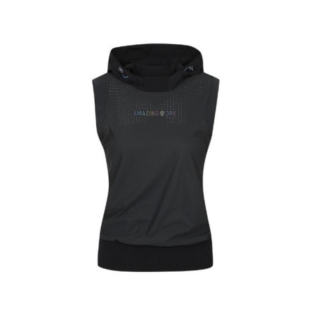 [AMAZINGCRE] 어메이징크리 여성 에어서킷 후디 슬리브리스 티셔츠 - gol1734x