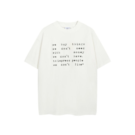 베트멍 남/녀 라운드 반팔 티셔츠 - Vetements Unisex Oversize Tshirt - buc7790x