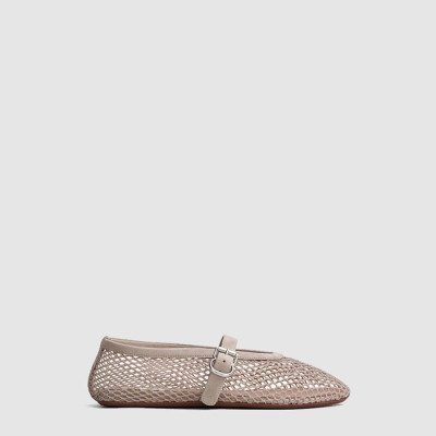 알라이아 여성 피시넷 발레 플랫 슈즈 - Alaia Womens Fishnet Ballet Flat Shoes - als6364x