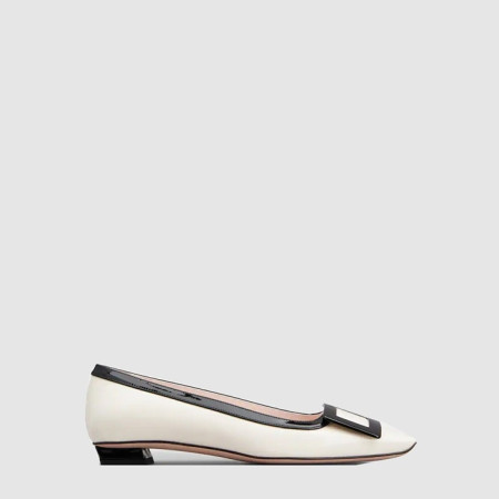 로저비비에 여성 벨 비비에 래커드 버클 발레리나 플랫 - Roger Vivier Womens Belle Vivier Lacked Buckle Ballerina Flat - ros6422x
