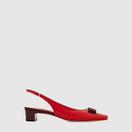 페라가모 여성 아이코닉 보우 슬링백 - Salvatore Ferragamo Womens Iconic Bow Slingback - fes6447x