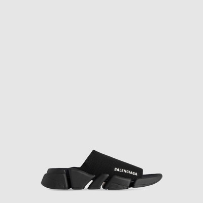 발렌시아가 남성 스피드 2.0 리사이클드 니트 슬라이드 - Balenciaga Mens Speed 2.0 Recycled Knit Slides - bas7295x