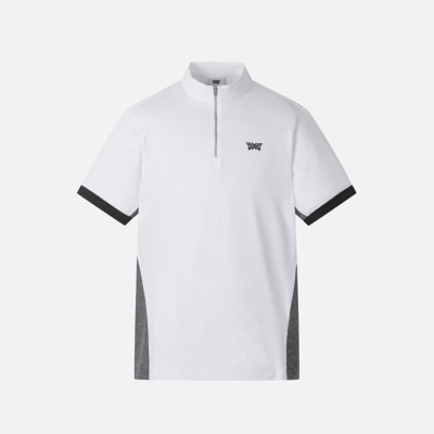 PXG 남성 썸머 카라 블럭 하프 집업 티셔츠 - gol1771x