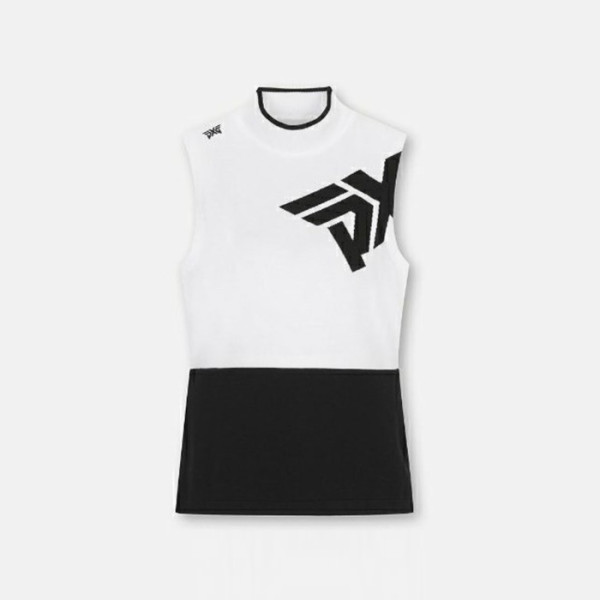 PXG 여성 빅 로고 니트 베스트 - gol1784x