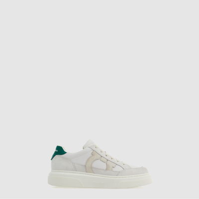 페라가모 간치니 아웃라인 로우 컷 스니커즈 - Ferragamo Gancini Outline Low-Cut Sneakers - fes7606x