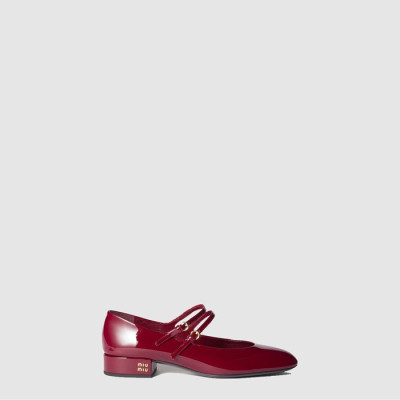 미우미우 여성 버클 장식 페이턴트 가죽 슬링백 펌프스 - Miu Miu Buckle-embellished Patent Leather Slingback Pumps - mis7753x