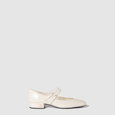 미우미우 여성 버클 장식 페이턴트 가죽 슬링백 펌프스 - Miu Miu Buckle-embellished Patent Leather Slingback Pumps - mis7754x