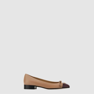 발렌티노 여성 발레 뒤 루아 포니 이펙트 카프스킨 발레리나 - Valentino Ballet du Roi Pony Effect Calfskin Ballerina - vas7812x